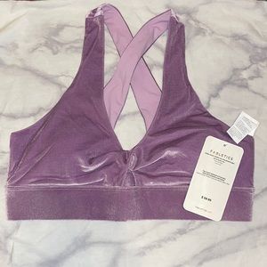 Fabletics x Vanessa Hudgens Purple Velvet Sports Bra